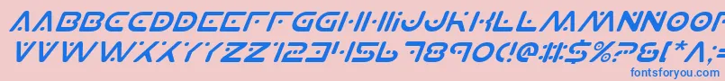 Planetsv2i Font – Blue Fonts on Pink Background