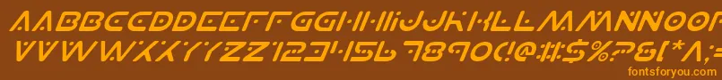 Planetsv2i Font – Orange Fonts on Brown Background