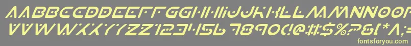 Planetsv2i Font – Yellow Fonts on Gray Background