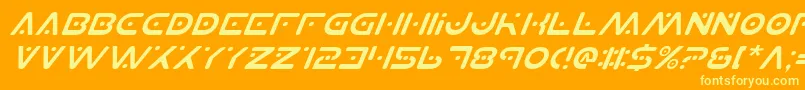 Planetsv2i Font – Yellow Fonts on Orange Background