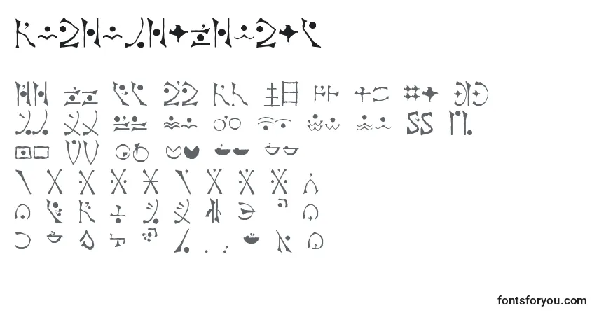 Czcionka EndankaiBardic – alfabet, cyfry, specjalne znaki