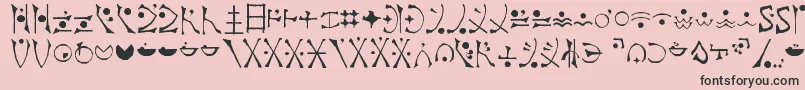 EndankaiBardic Font – Black Fonts on Pink Background