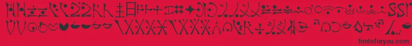 EndankaiBardic Font – Black Fonts on Red Background