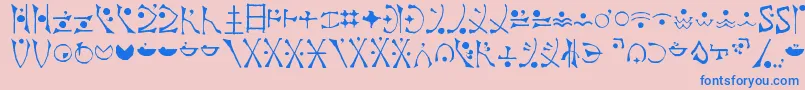 EndankaiBardic Font – Blue Fonts on Pink Background