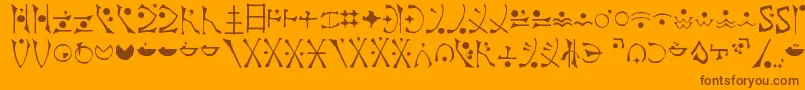 EndankaiBardic Font – Brown Fonts on Orange Background