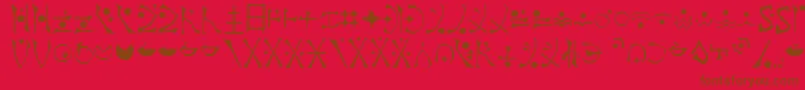 EndankaiBardic Font – Brown Fonts on Red Background