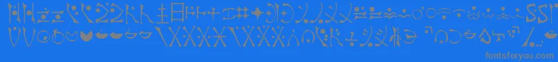 EndankaiBardic Font – Gray Fonts on Blue Background