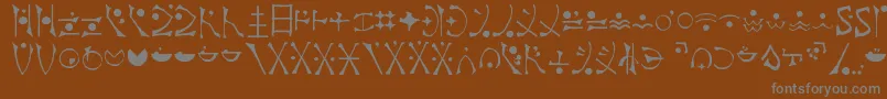 EndankaiBardic Font – Gray Fonts on Brown Background