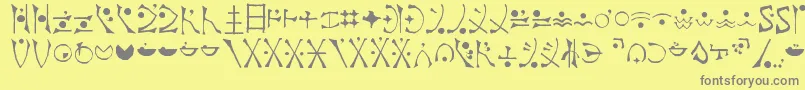 EndankaiBardic Font – Gray Fonts on Yellow Background