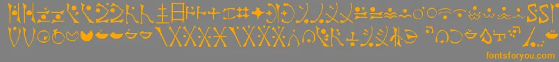 EndankaiBardic Font – Orange Fonts on Gray Background