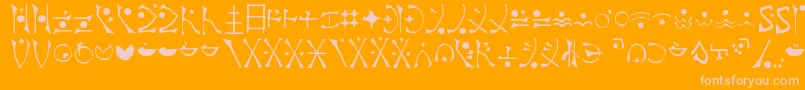 EndankaiBardic Font – Pink Fonts on Orange Background