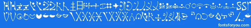 EndankaiBardic Font – White Fonts on Blue Background