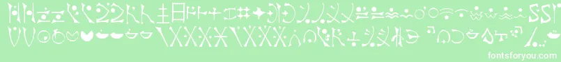 EndankaiBardic-Schriftart – Weiße Schriften auf grünem Hintergrund