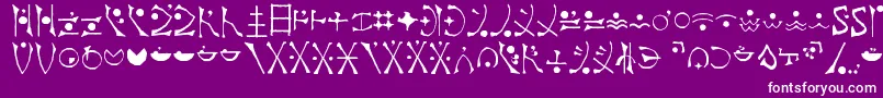 EndankaiBardic Font – White Fonts on Purple Background