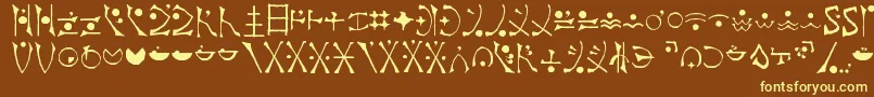 EndankaiBardic Font – Yellow Fonts on Brown Background