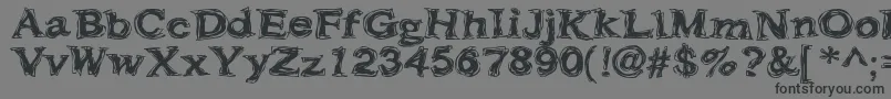 フォントFrazzle ffy – 黒い文字の灰色の背景