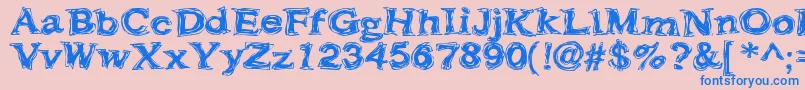 Шрифт Frazzle ffy – синие шрифты на розовом фоне