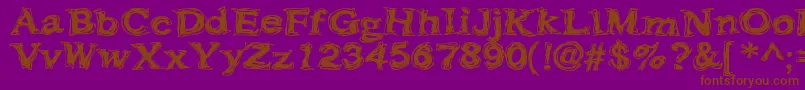 Шрифт Frazzle ffy – коричневые шрифты на фиолетовом фоне