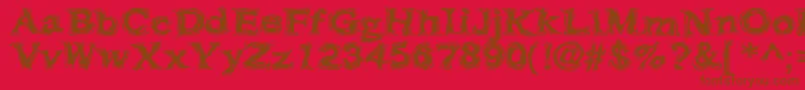 フォントFrazzle ffy – 赤い背景に茶色の文字