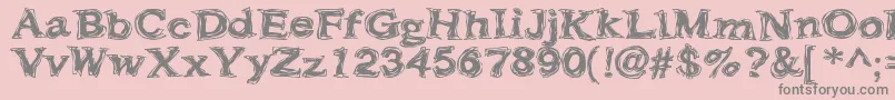 フォントFrazzle ffy – ピンクの背景に灰色の文字