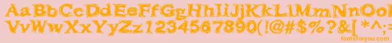 Шрифт Frazzle ffy – оранжевые шрифты на розовом фоне