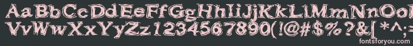 Frazzle ffy Font – Pink Fonts on Black Background