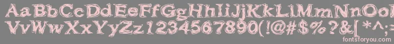 Шрифт Frazzle ffy – розовые шрифты на сером фоне
