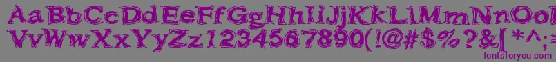 Frazzle ffy-fontti – violetit fontit harmaalla taustalla