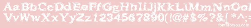 フォントFrazzle ffy – ピンクの背景に白い文字