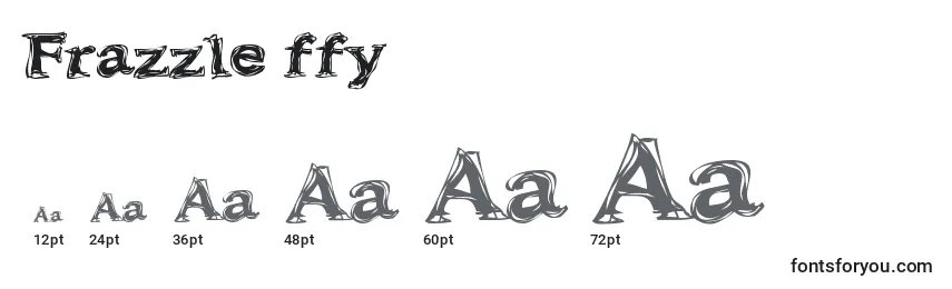 Größen der Schriftart Frazzle ffy