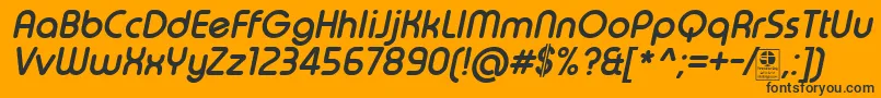 TypoRoundBoldItalicDemo Font – Black Fonts on Orange Background