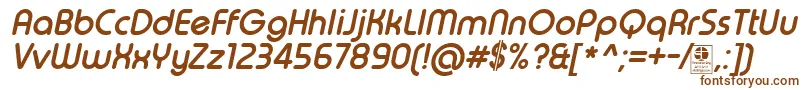 TypoRoundBoldItalicDemo Font – Brown Fonts