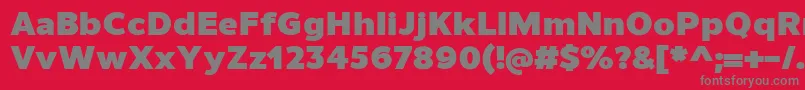 Czcionka UnimanBlack – szare czcionki na czerwonym tle