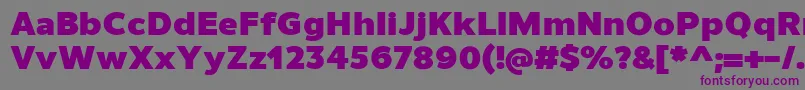 UnimanBlack Font – Purple Fonts on Gray Background