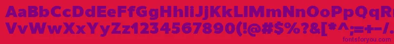 UnimanBlack Font – Purple Fonts on Red Background