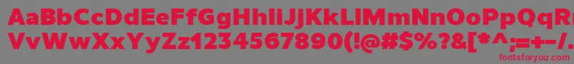 UnimanBlack Font – Red Fonts on Gray Background