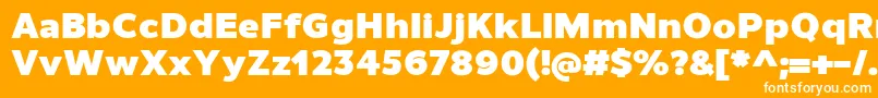 UnimanBlack Font – White Fonts on Orange Background