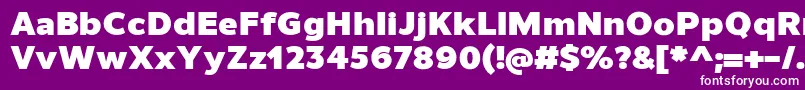 UnimanBlack Font – White Fonts on Purple Background