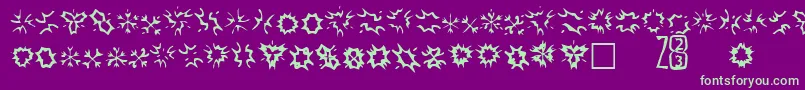 Weitere Informationen zur Zone23Foopy4-Schriftart Zone23Foopy4-Schriftart – Grüne Schriften auf violettem Hintergrund