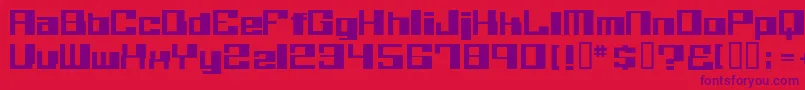 Believer Font – Purple Fonts on Red Background