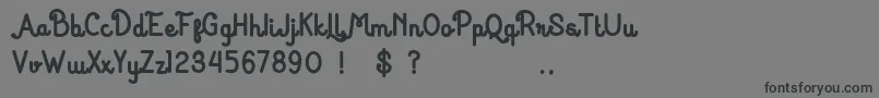 HurufMirantiBold Font – Black Fonts on Gray Background