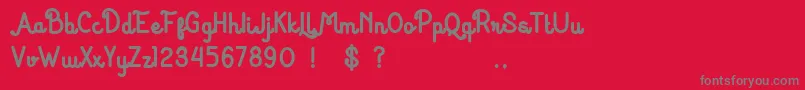 HurufMirantiBold Font – Gray Fonts on Red Background