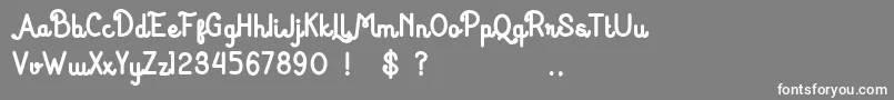 HurufMirantiBold Font – White Fonts on Gray Background