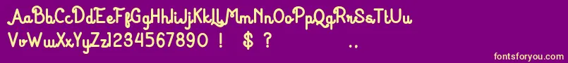 Más sobre la fuente HurufMirantiBold fuente HurufMirantiBold – Fuentes Amarillas Sobre Fondo Morado