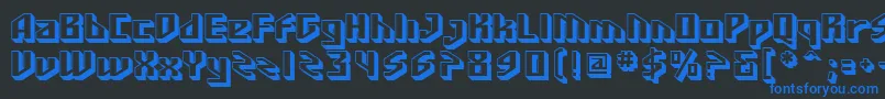 SfFunkMaster Font – Blue Fonts on Black Background