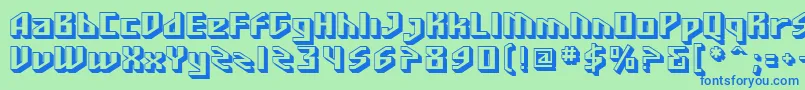 SfFunkMaster Font – Blue Fonts on Green Background