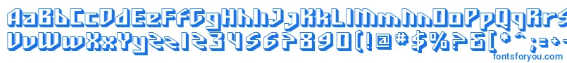 SfFunkMaster Font – Blue Fonts on White Background