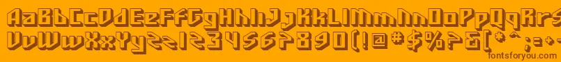 SfFunkMaster Font – Brown Fonts on Orange Background