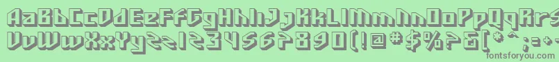 SfFunkMaster Font – Gray Fonts on Green Background