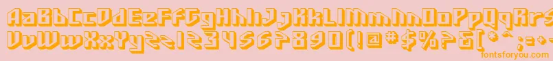 SfFunkMaster Font – Orange Fonts on Pink Background